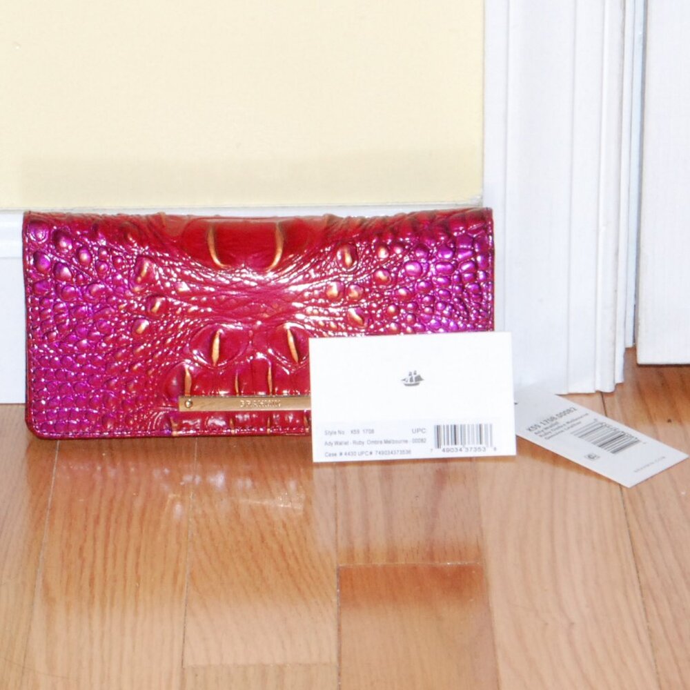 NWT Brahmin Ady Wallet Ruby Ombre Melbourne